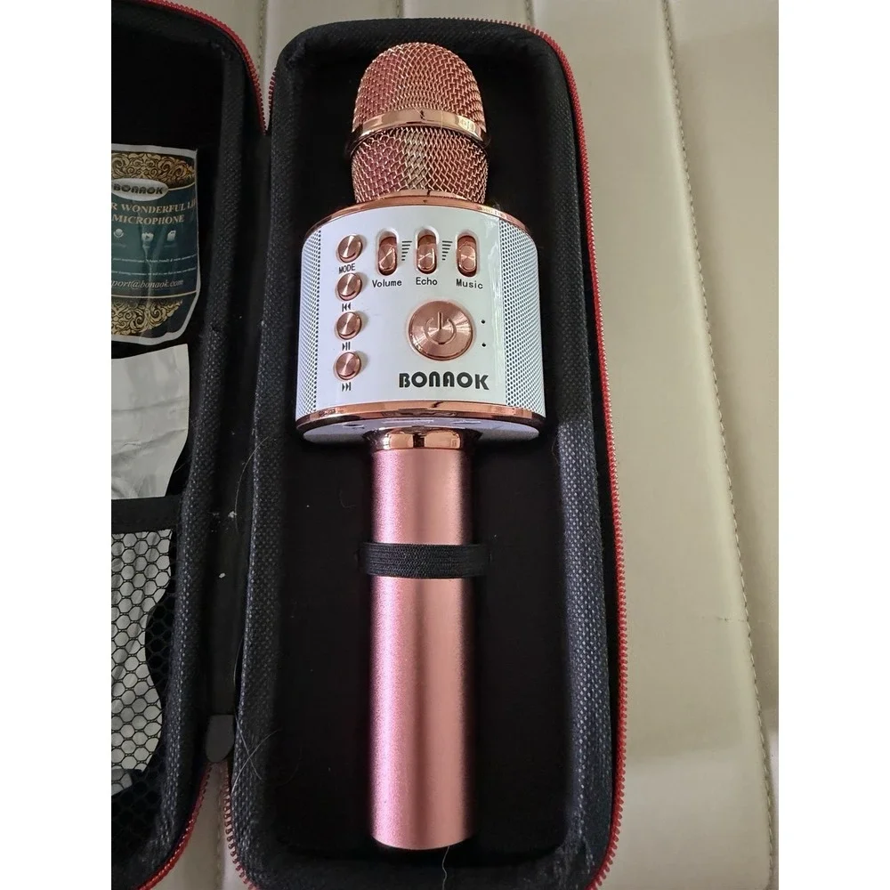 Wireless Bluetooth Karaoke Microphone,3-in-1 Portable Handheld Karaoke Mic Sp...